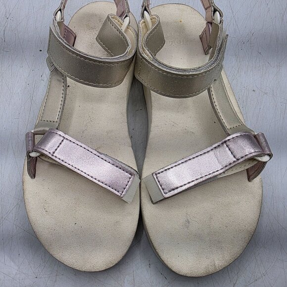 Teva Flatform Womens 8 Platform Sandals Universal Metallic Shimmer Multi Strappy - Picture 10 of 13